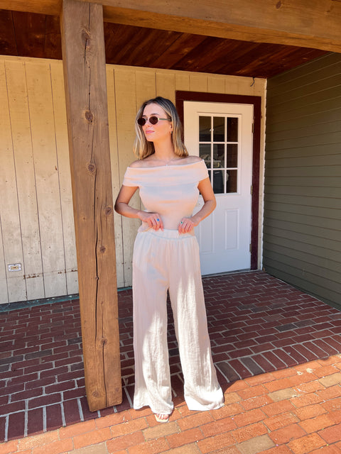 Floating on Linen Bottoms - Off White