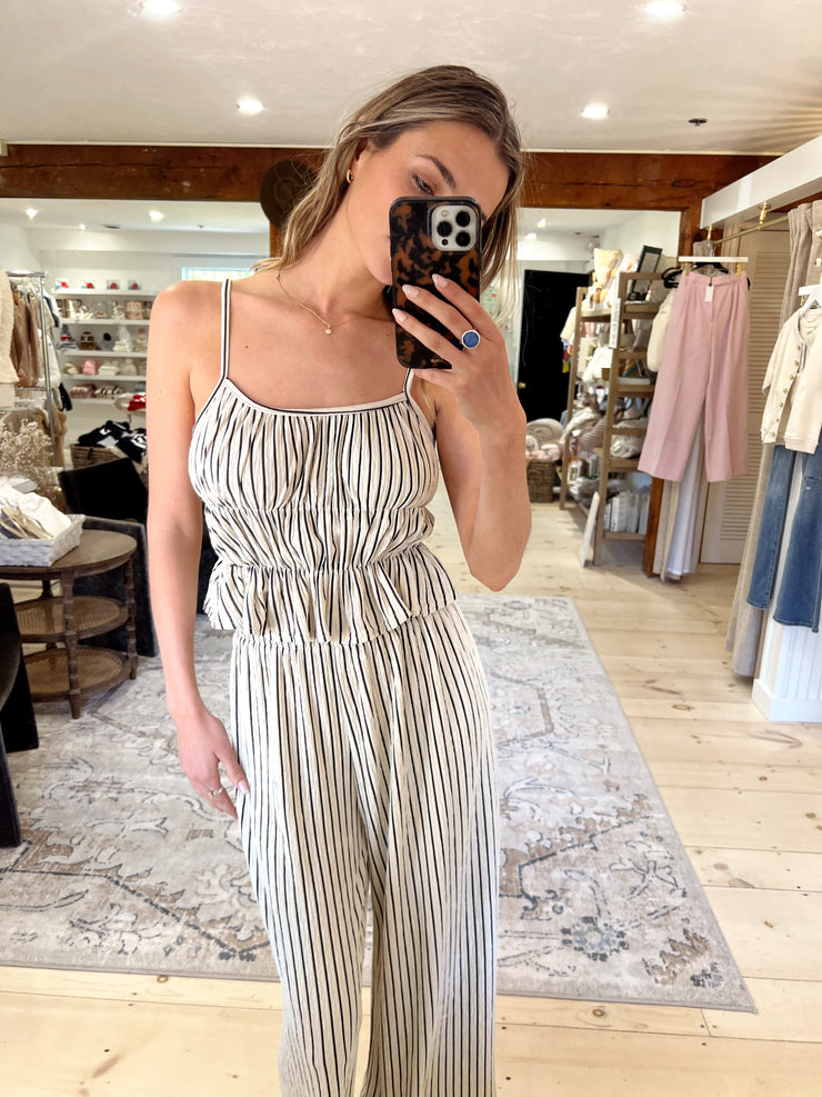 Carly Striped Crop Top