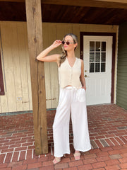 Long Live Gauze Pant - White