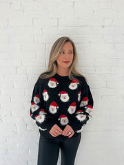 Santa Claus Sweater - Black