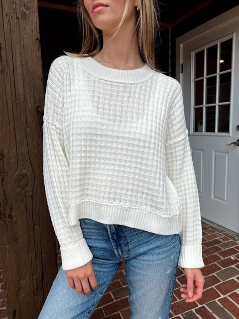 Baylor Knit Sweater - Ivory