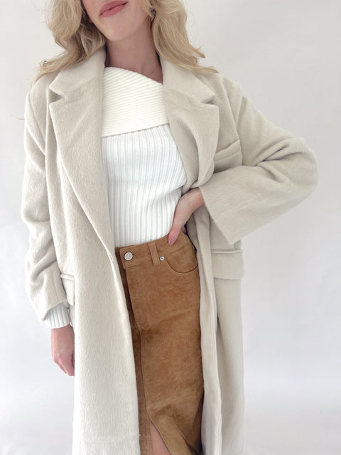 Andrea Single Button Oversized Coat