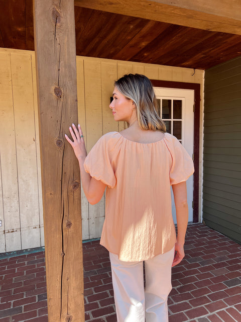 Beautiful Day Top - Peach
