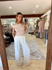 Floating on Linen Bottoms - Off White