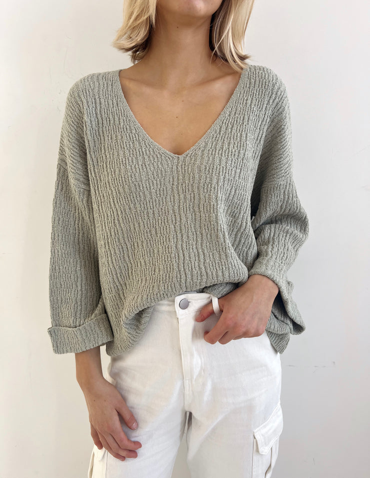 Coastal Cut Sweater Sage