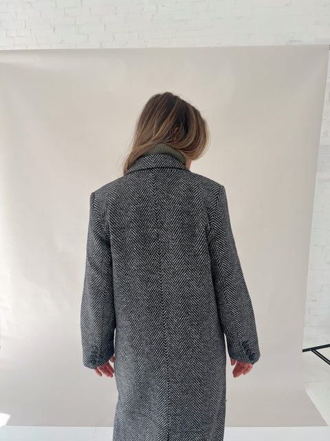 Holiday in The City Herringbone Coat