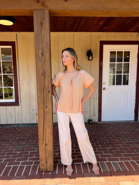Beautiful Day Top - Peach