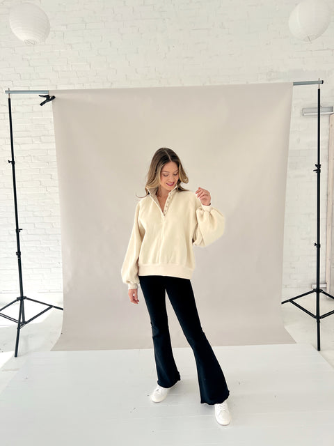 Piper Button Collard Pullover