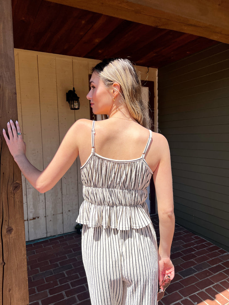 Carly Striped Crop Top