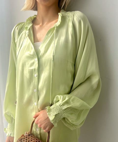 Dew A Little Dance Blouse Honeydew