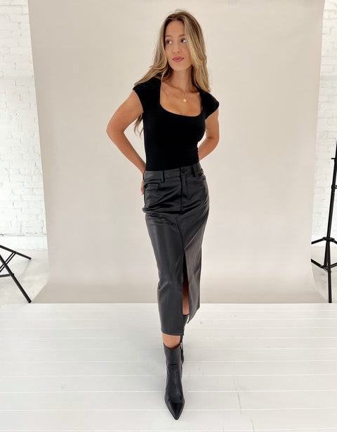A Night On The Town Leather Skirt