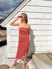 Casa Amour Skirt - Red/Ivory