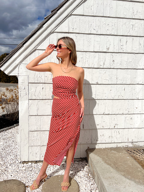 Casa Amour Skirt - Red/Ivory