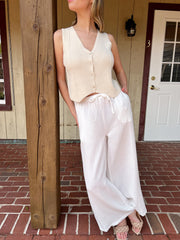 Long Live Gauze Pant - White