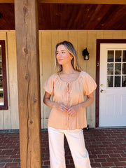 Beautiful Day Top - Peach