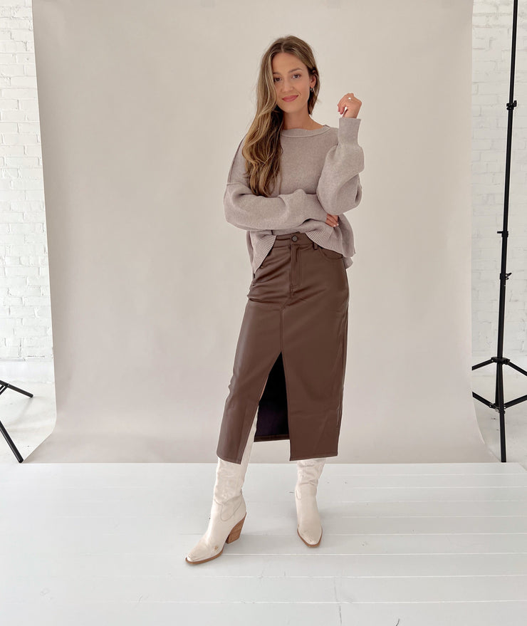 A Night On The Town Leather Skirt