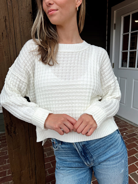 Baylor Knit Sweater - Ivory