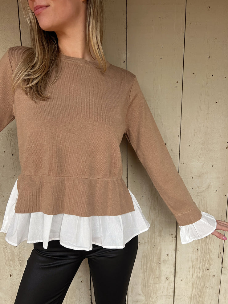 The Camel Combo Sweater