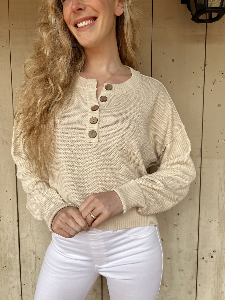 Wild and Free Pullover Sweater - Natural