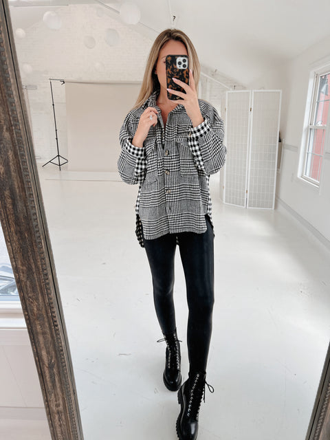 Gingham What They Want Shacket