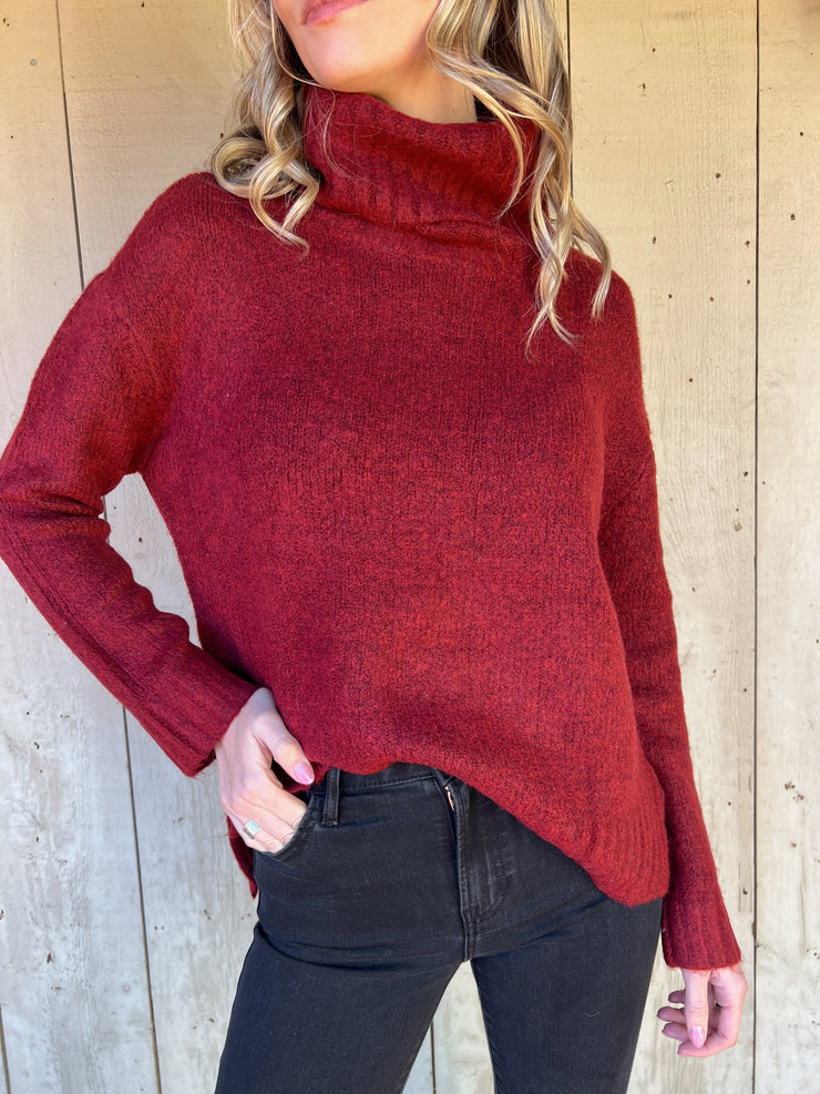 The Abigale Turtleneck Burgundy