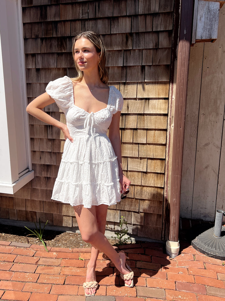 Laters Baby Eyelet Mini Dress