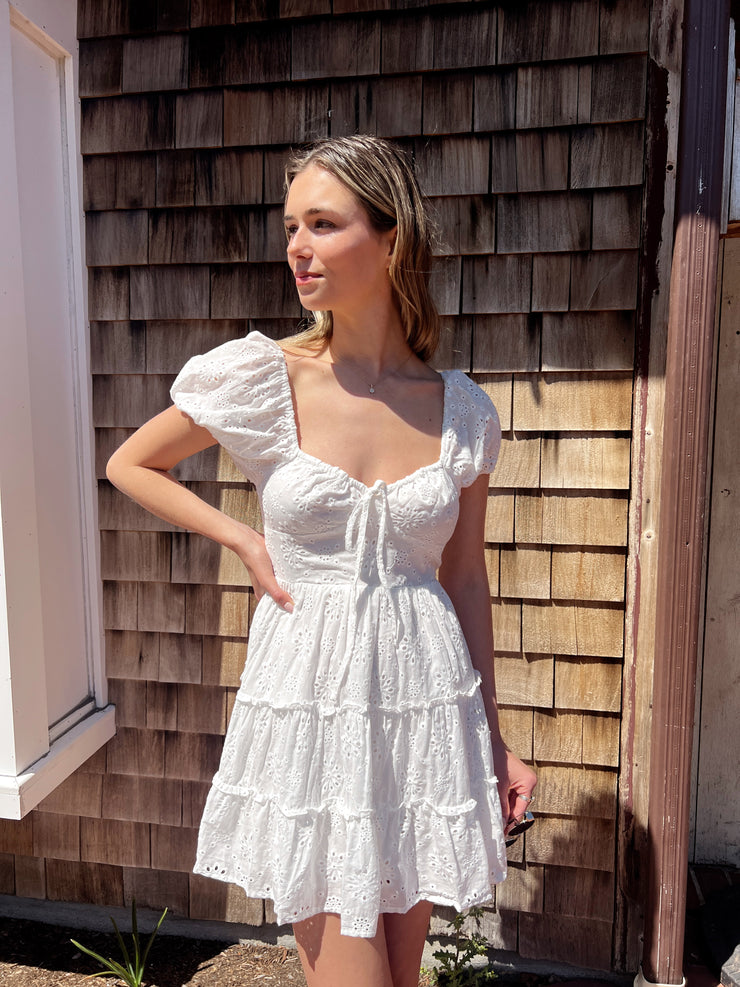 Laters Baby Eyelet Mini Dress