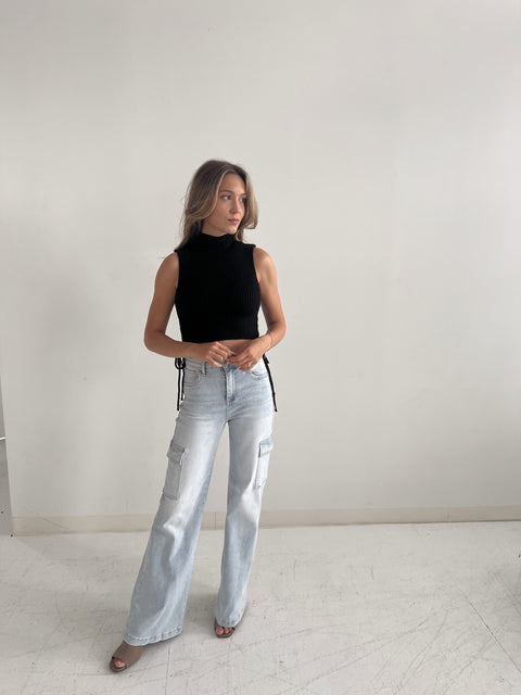 Weekend Vibe Top Black