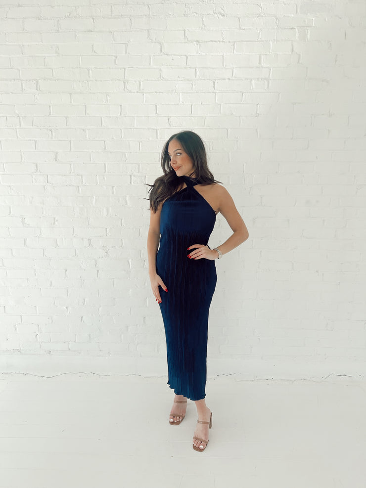 Emily - Square Neck Midi Dress - Blue – This is Unfolded