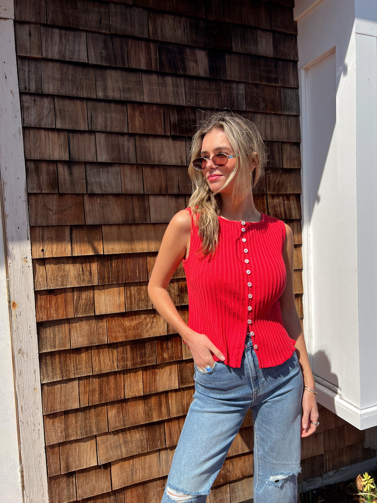 Tilly Vest Top - Red