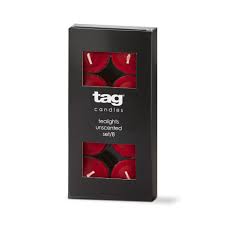 Tag Tealight Colored Candles