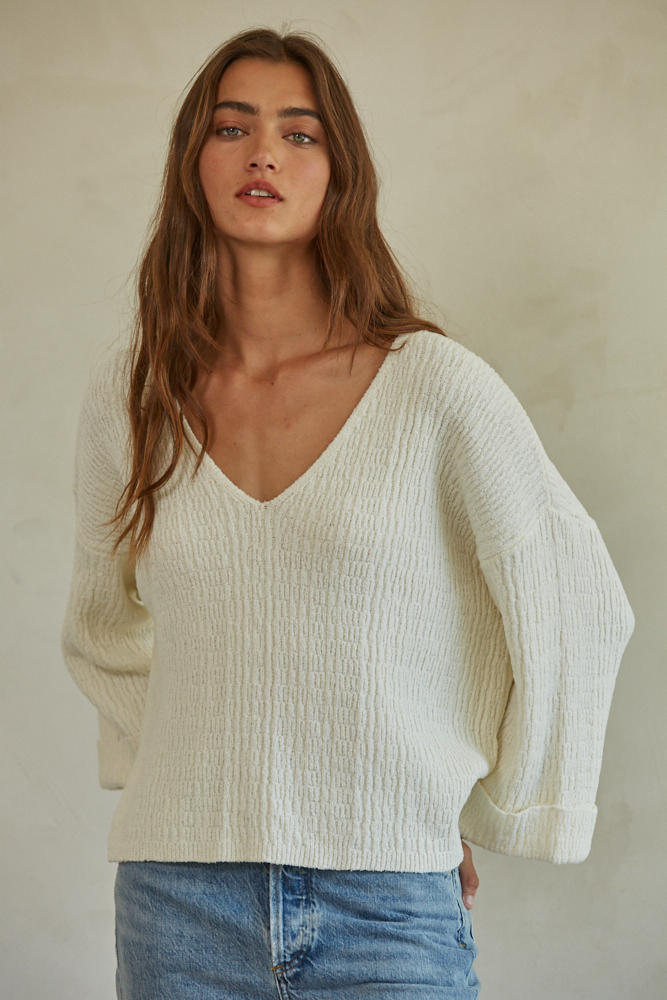 Coastal Cut Sweater Ivory