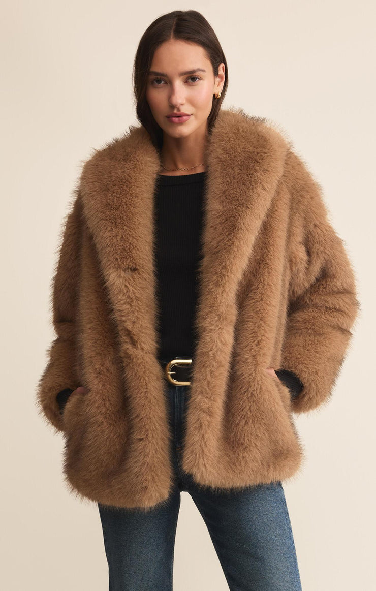 LOGAN FAUX FUR COAT