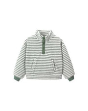 Evergreen Stripe Snap Pullover