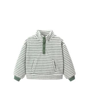 Evergreen Stripe Snap Pullover