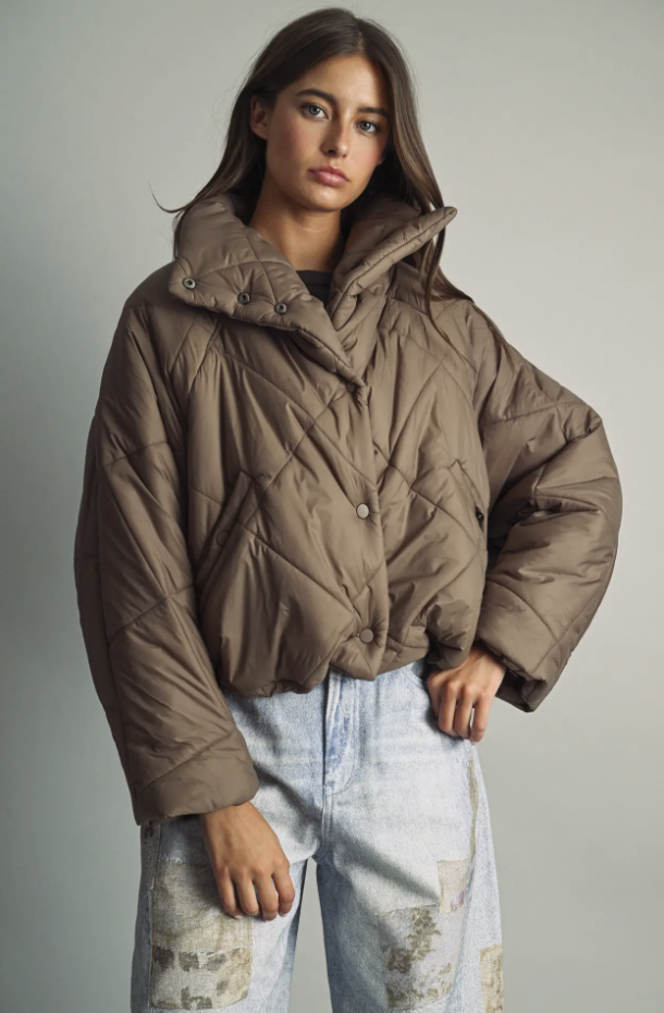 Quilted Nylon Puffer Jakcet