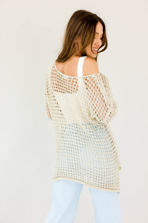 Beach Bash Cover Up Knit Natural
