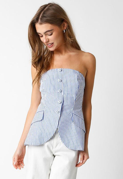 Nauti stripe strapless