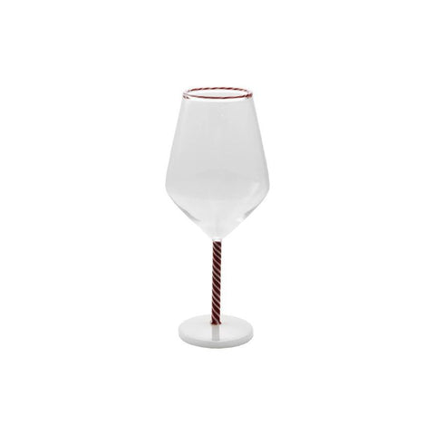 Candy Cane Stem Wine Glass