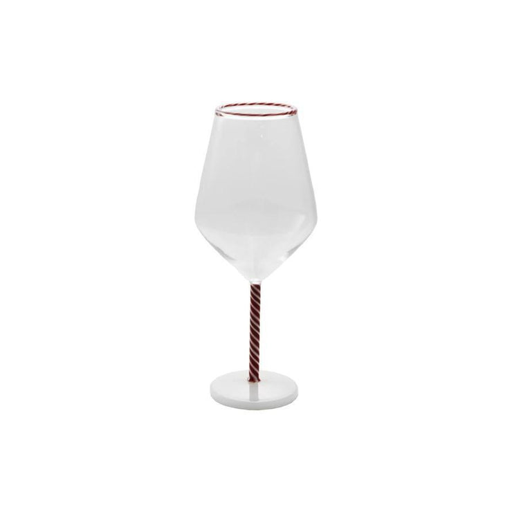 Candy Cane Stem Wine Glass