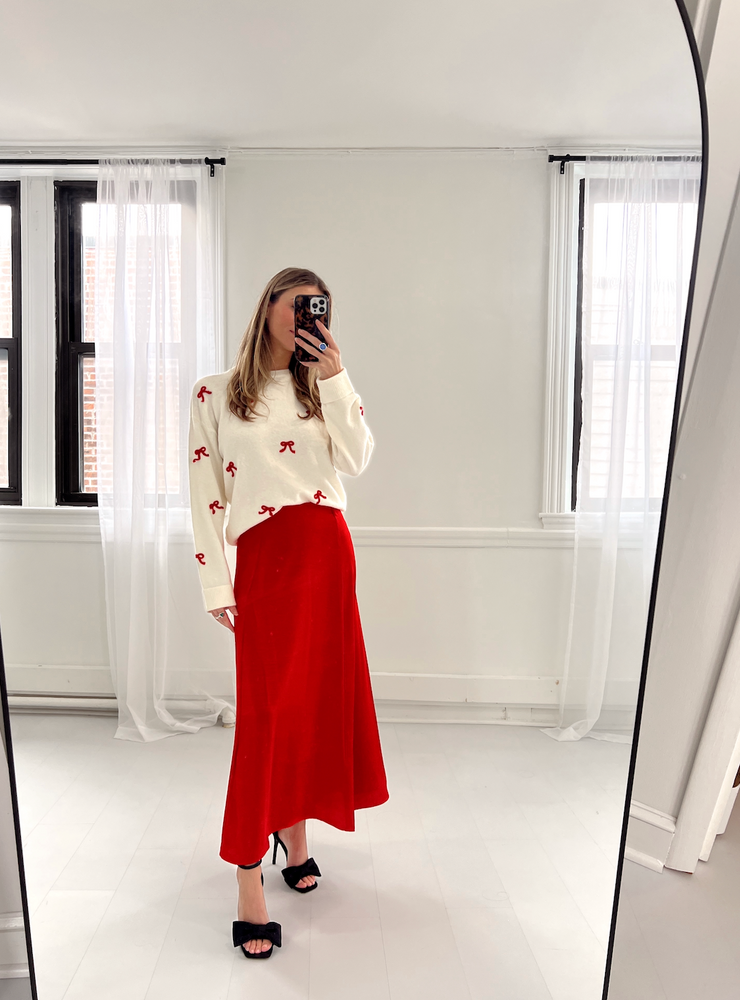 Northpointe Midi Skirt- Red