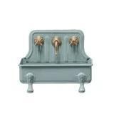 Metal Sink Soap Dish w/ Faucet - Grey & Gold Finish