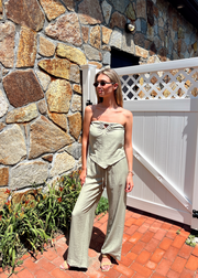 Violet Top Set - Army Green
