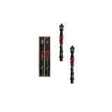 Lamp Post Black Taper Candles 2pk