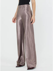 Satin Babe Bais Long Pant - Mauve Brown