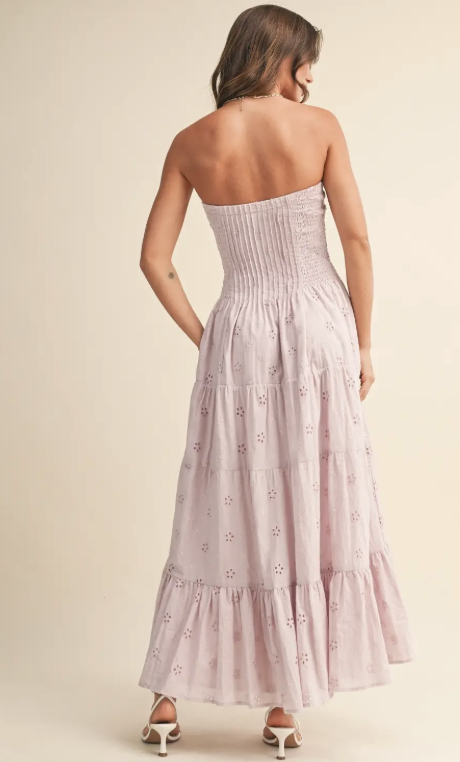 midi dress dusty pink Cottage Magic Midi Dress