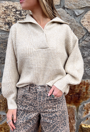 Dani Henley Sweater - Oat