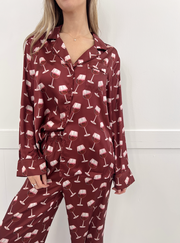 Classic Pj Set - Red Wine