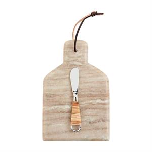 Beige Marble Board Set - Circle, Square