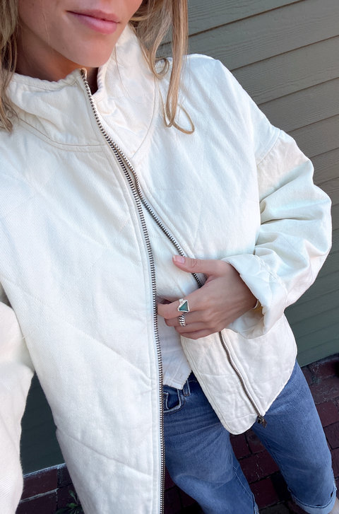 Eclipse Denim Jacket - Ivory